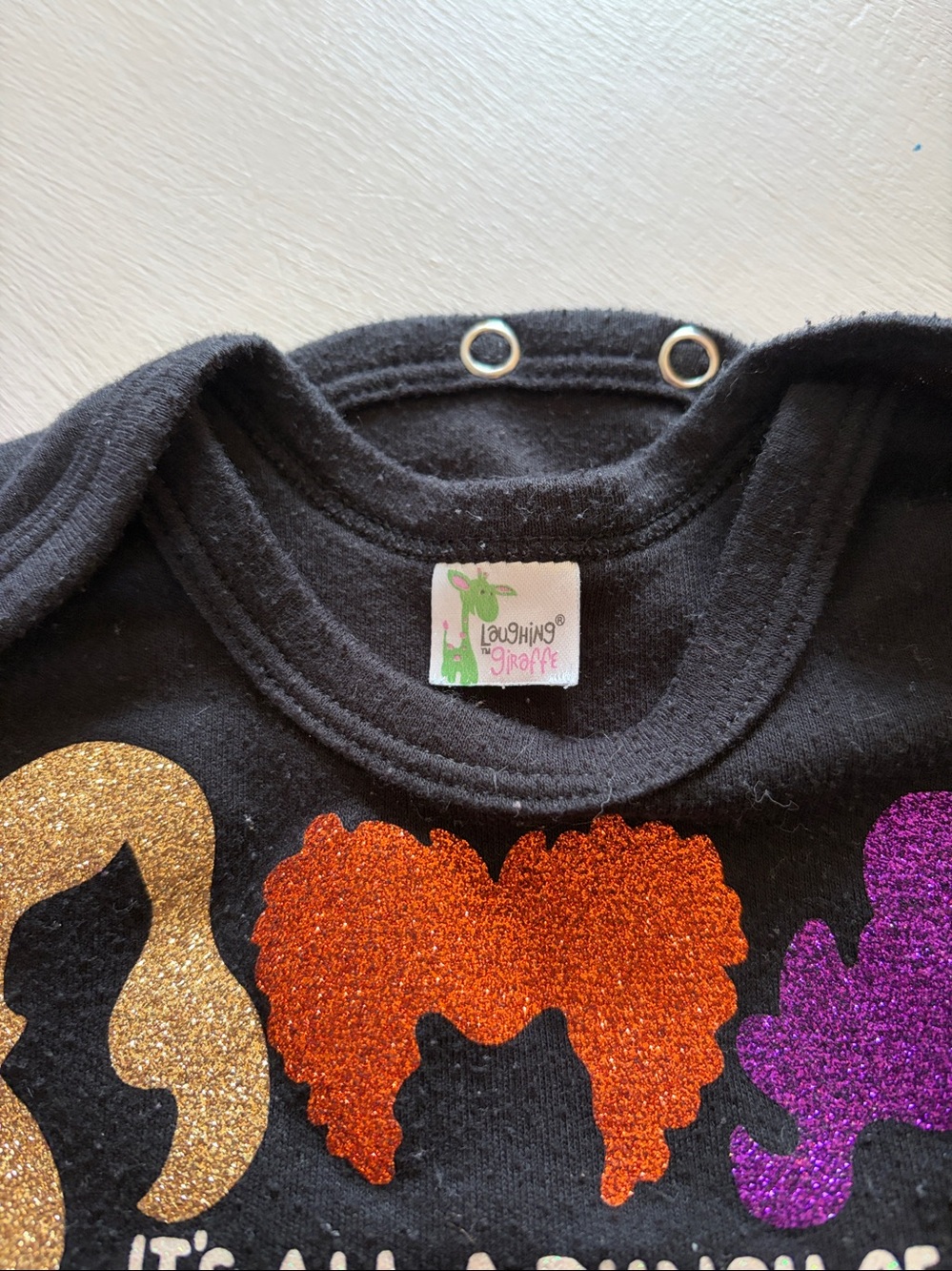 Kids Black Hocus Pocus Matching Set with Orange & Purple Tutu - Picture 12 of 13
